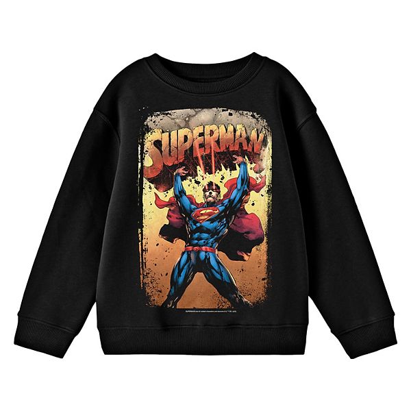 Футболка длинный рукав для мальчиков 8-20 DC Comics Superman, хлопок, круглое горло DC Comics