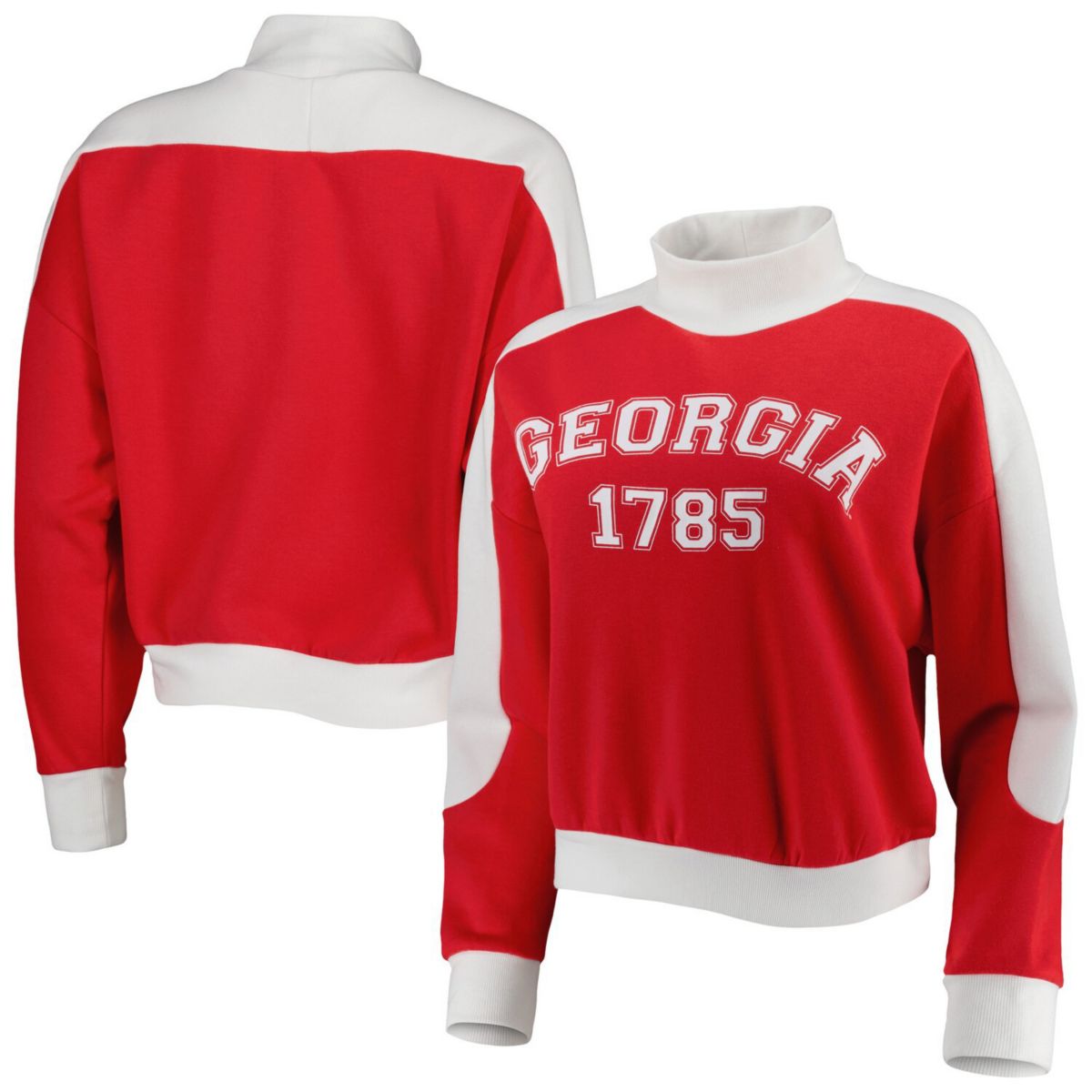 Women's Gameday Couture Red Georgia Bulldogs Make it a Mock Sporty Pullover Sweatshirt Gameday Couture