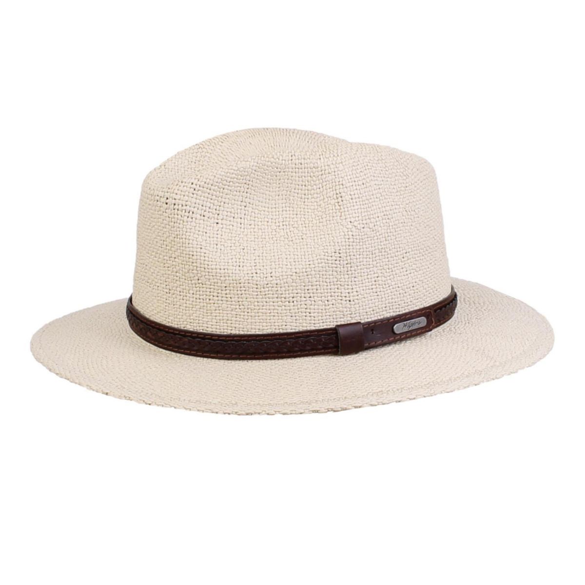 Men's Classic Wide Brim Hat With Leather Band Wigens
