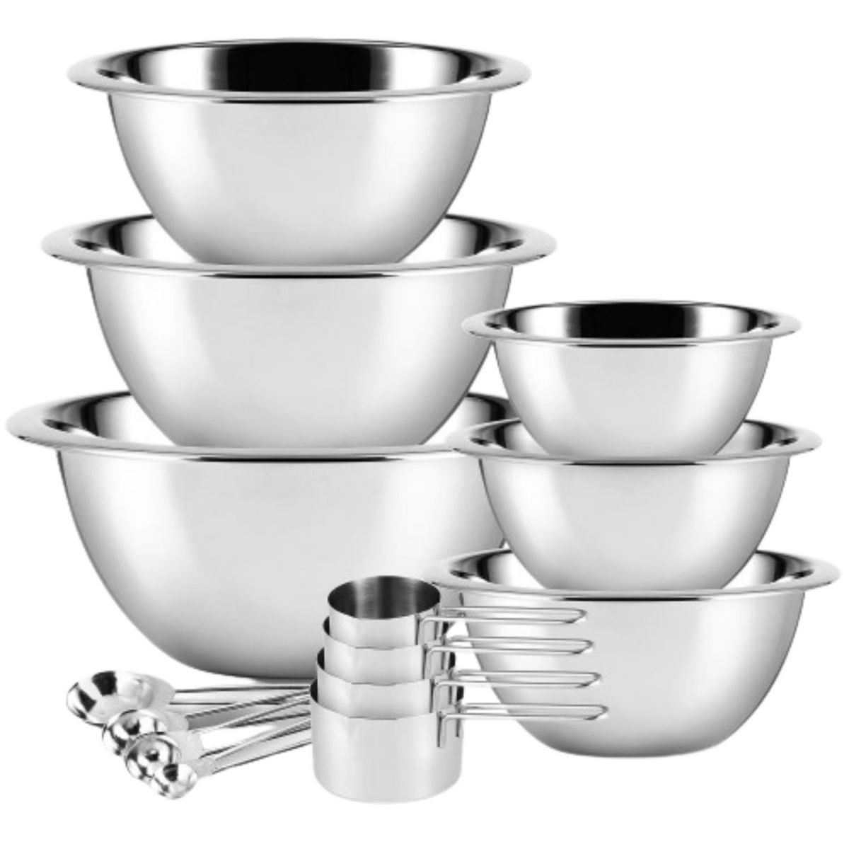 12-Piece Stainless Steel Mixing Bowls Stock Preferred