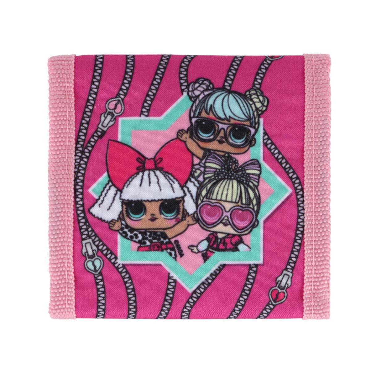 Kid's Lol Surprise Sweet & Sassy Bi-fold Wallet With Hook & Loop Closure Textiel Trade