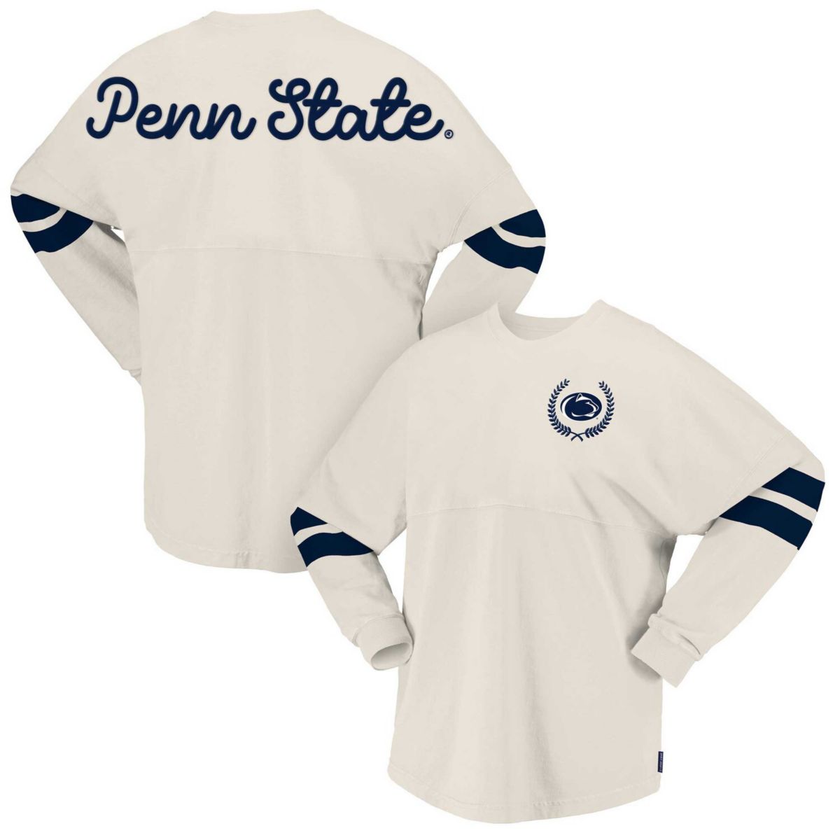 Женская Футболка Spirit Jersey Cream Penn State Nittany Lions Oversized Spirit Jersey