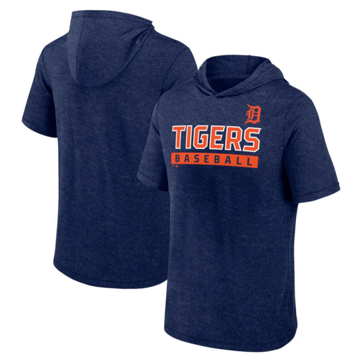 Men's Profile Navy Detroit Tigers Big & Tall Short Sleeve Pullover Hoodie Profile