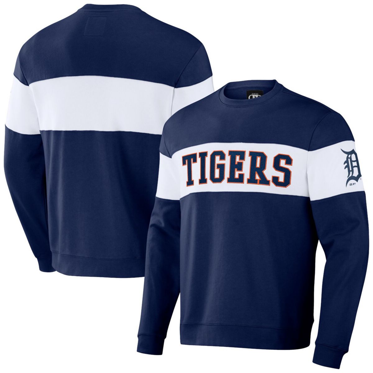 Мужская Футболка Darius Rucker Collection by Fanatics Тёмно-синяя Detroit Tigers Полосатая Darius Rucker Collection by Fanatics