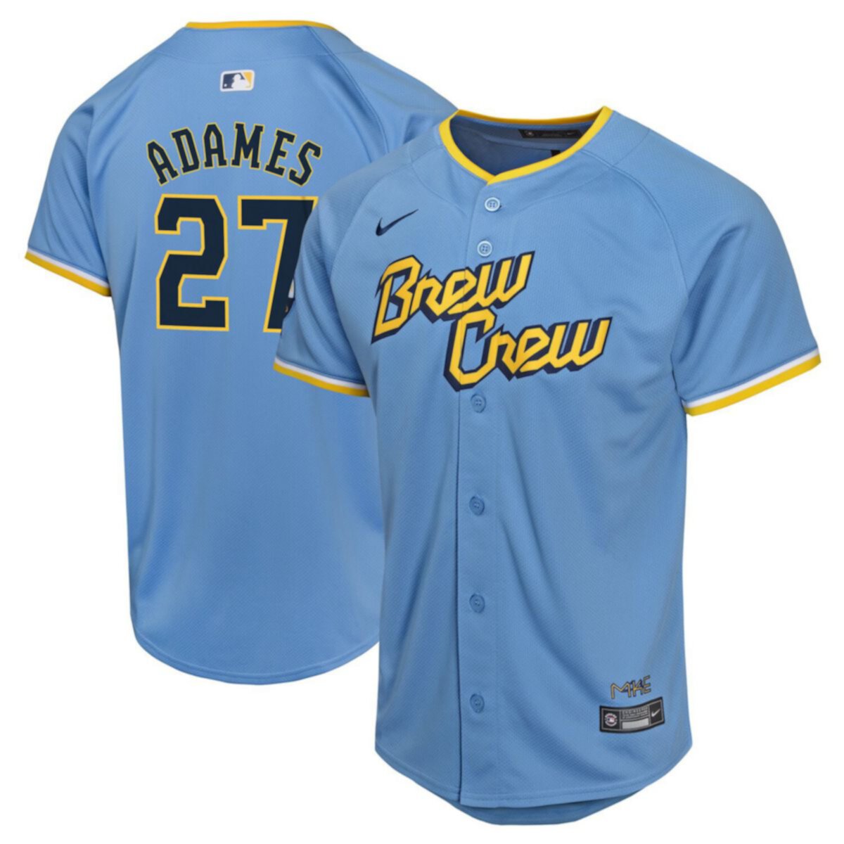 Детское Джерси Nitro USA Willy Adames Пудрово-Синие Milwaukee Brewers City Connect Limited Player Jersey Nitro USA