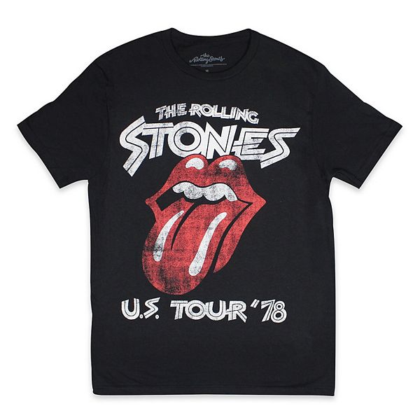 Футболка с графической надписью The Rolling Stones Classic U.S. Tour '78 из хлопка, с короткими рукавами и круглым вырезом The Rolling Stones