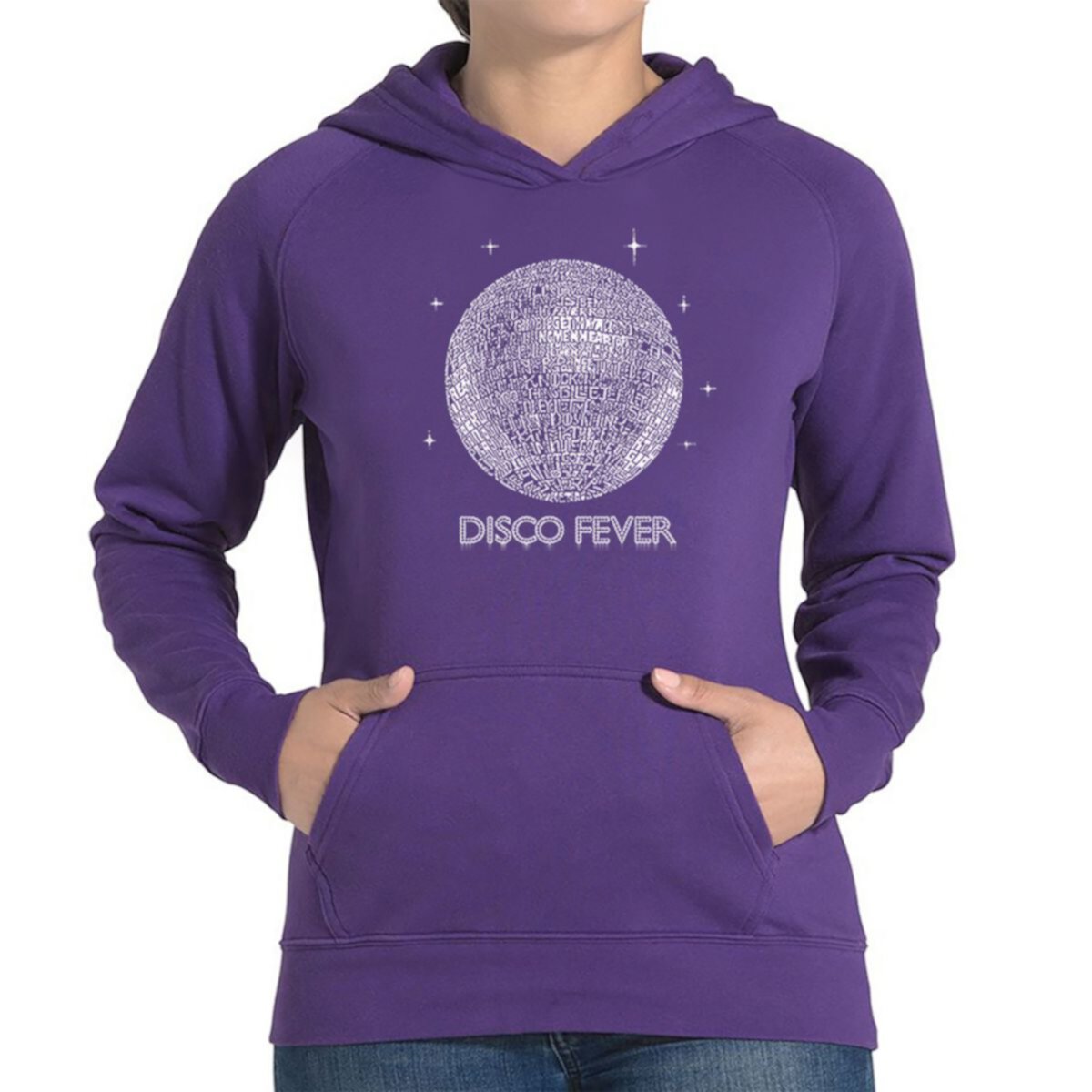 Disco Ball - Women's Word Art Hooded Sweatshirt LA Pop Art