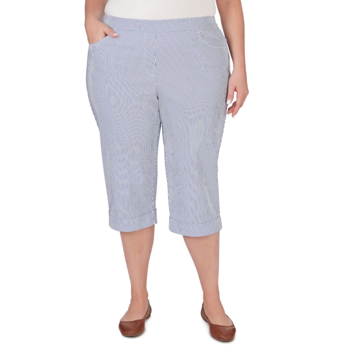 Plus Size Alfred Dunner Striped Clamdigger Capri Pants Alfred Dunner