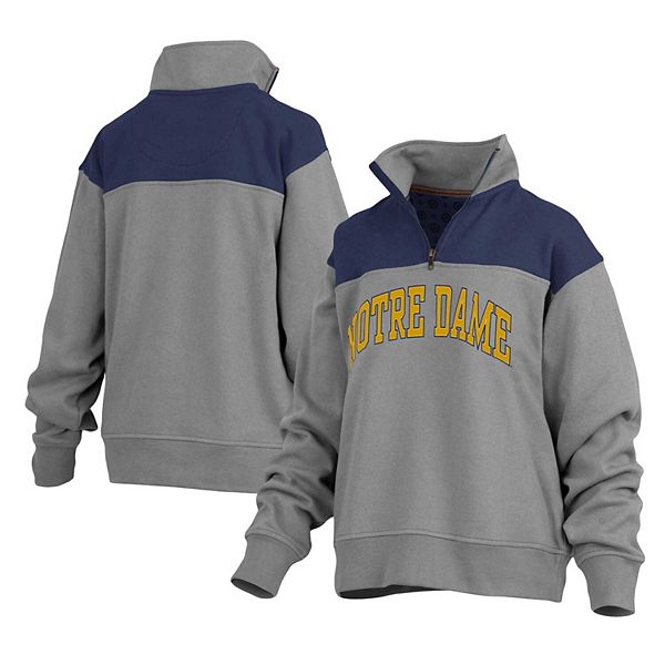 Женская Куртка Pressbox Notre Dame Fighting Irish Avon Fleece Quarter-Zip Unbranded