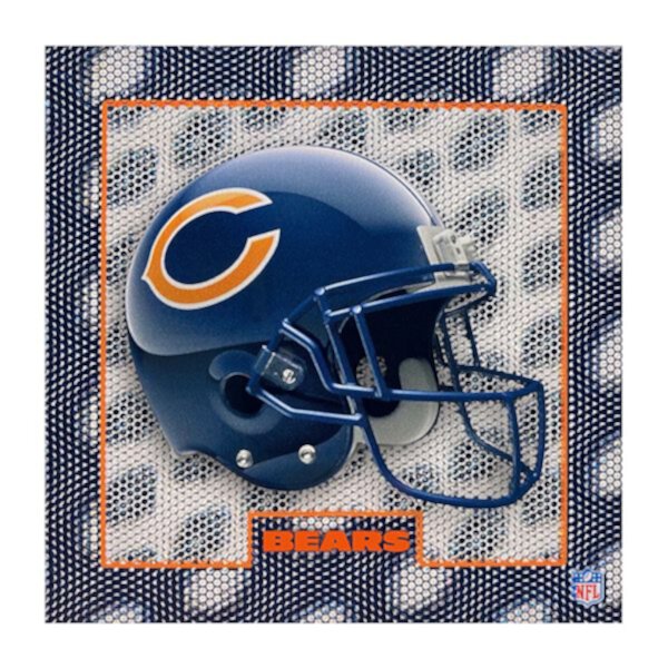 Сет подставок под стаканы Chicago Bears с технологией 5D, 4 шт., защитное покрытие, ультраяркие цвета Unbranded