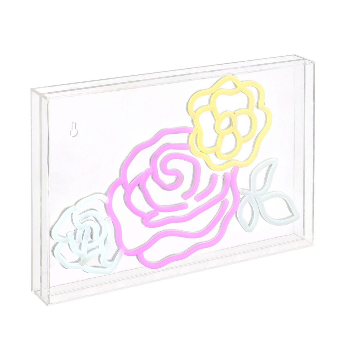 Crowd Of Roses Contemporary Glam Acrylic Box Usb Operated Led Neon Light Jonathan Y Designs