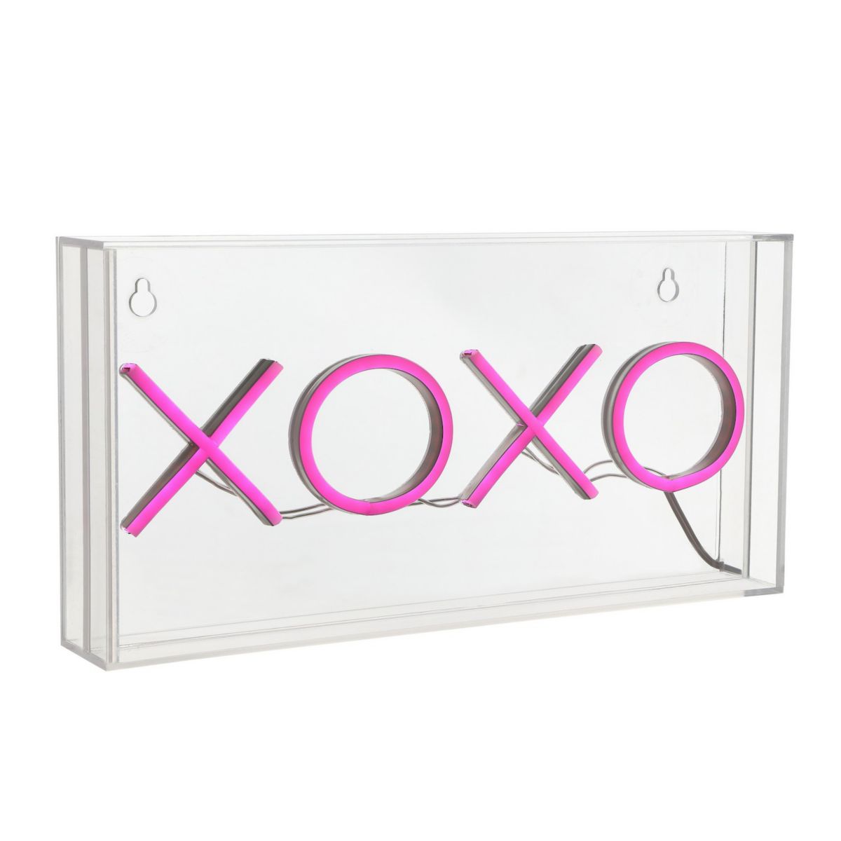 Xoxo Contemporary Glam Acrylic Box USB Operated LED Neon Light Jonathan Y Designs
