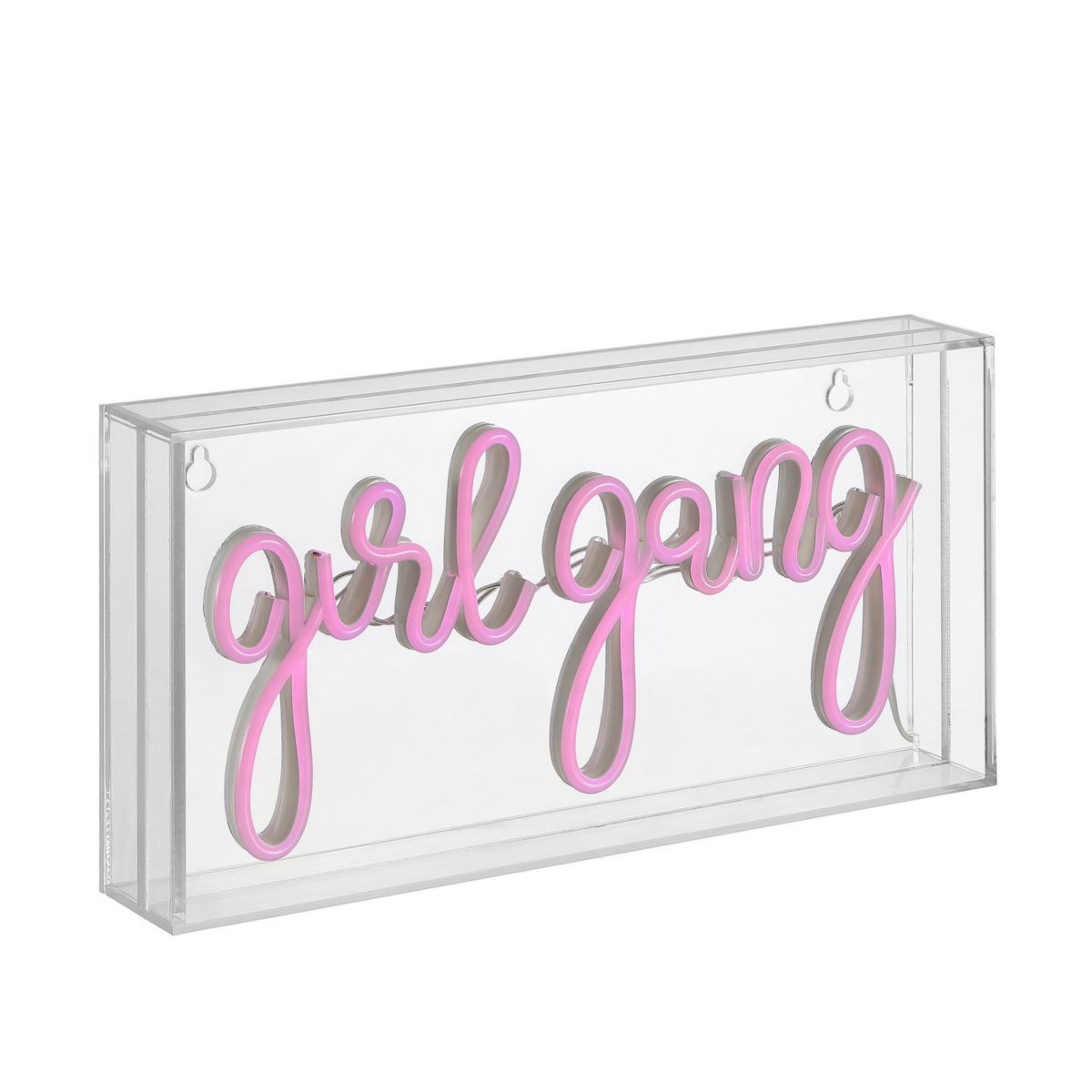 Girl Gang Contemporary Glam Acrylic Box Usb Operated Led Neon Light Jonathan Y Designs