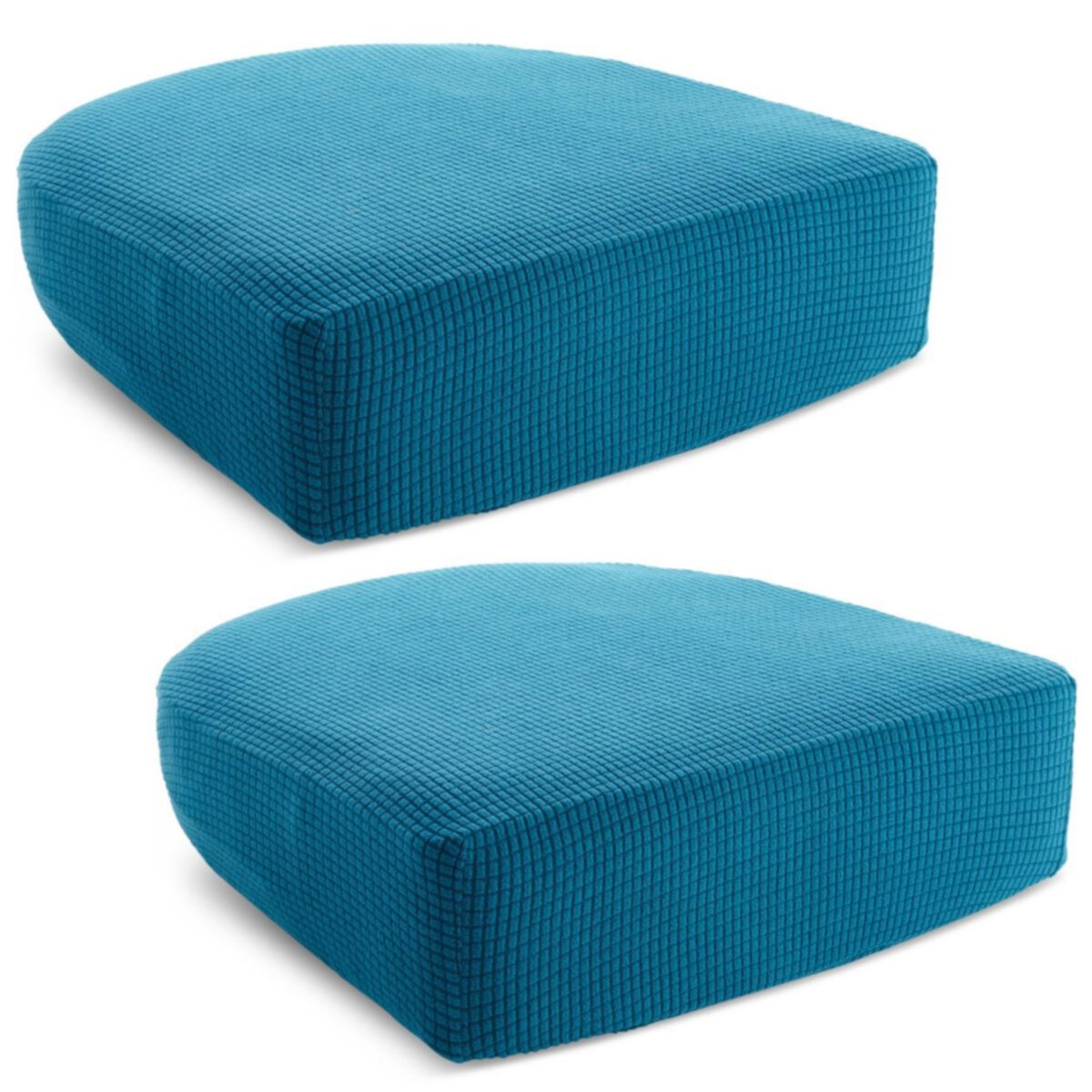 2 Pack Stretch Couch Cushion Slipcovers, Reversible Protectors, Small, Teal Juvale