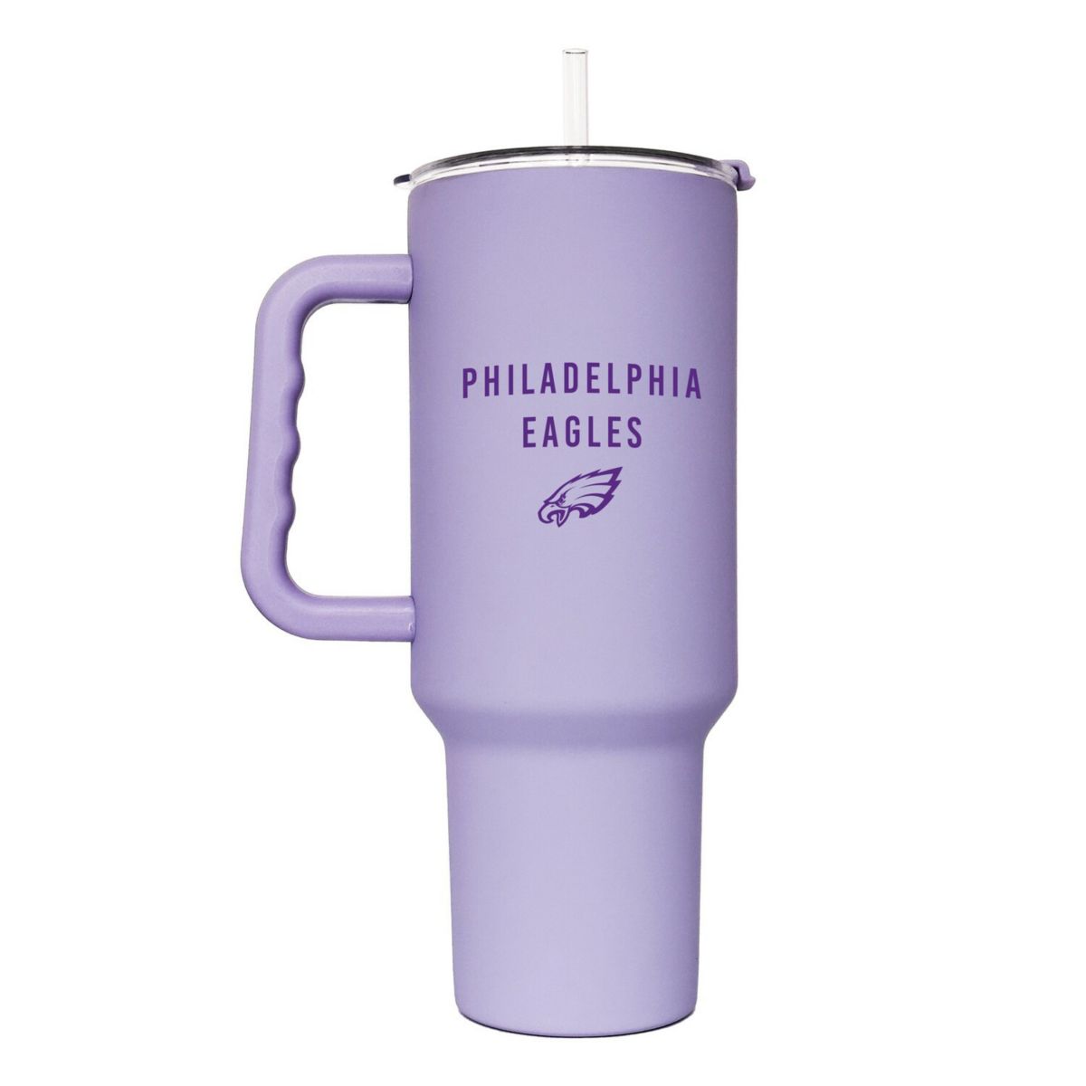 Philadelphia Eagles 40oz. Lavender Soft Touch Tumbler Logo Brand