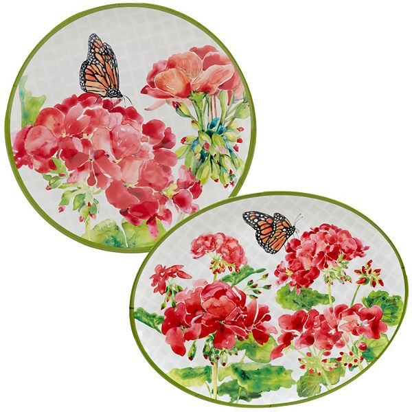 Certified International Geraniums 2-pc. Melamine Platter Set Certified International