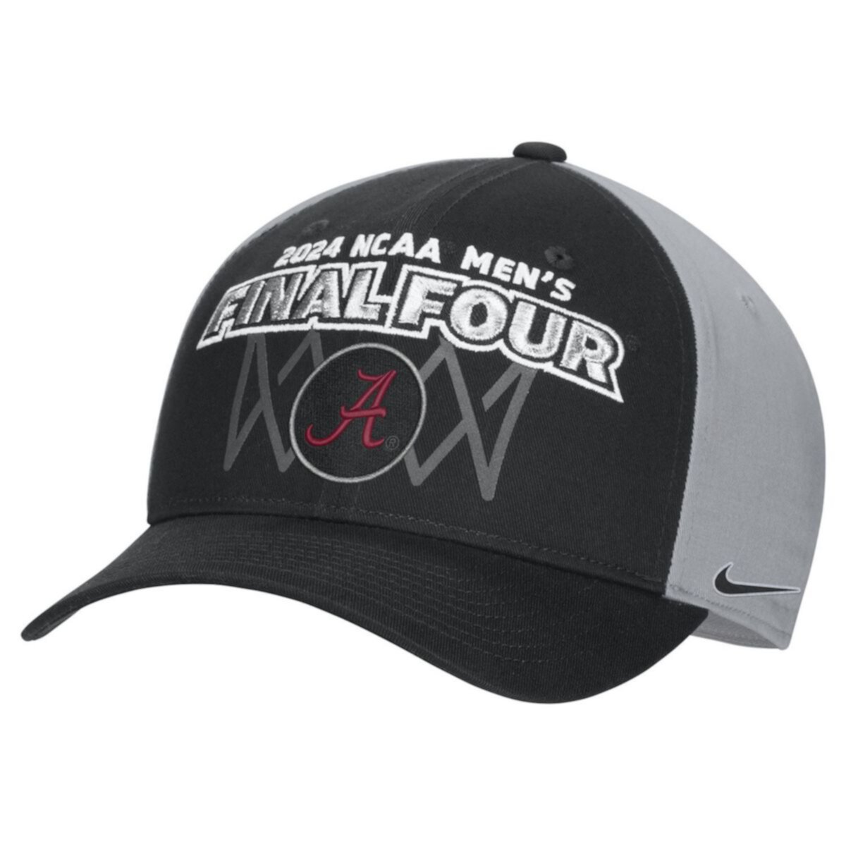 Nike Black Alabama Crimson Tide 2024 NCAA Men's Basketball Tournament March Madness Final Four Regional Champions Locker Room Classic 99 Adjustable Hat Nitro USA