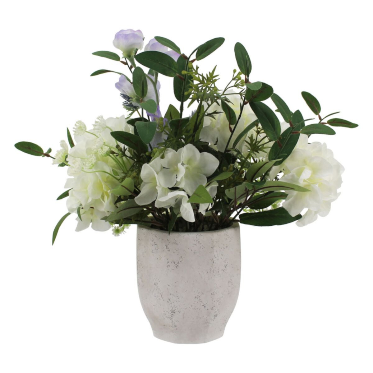 Hydrangeas In Fluted Ceramic Vase Unbranded