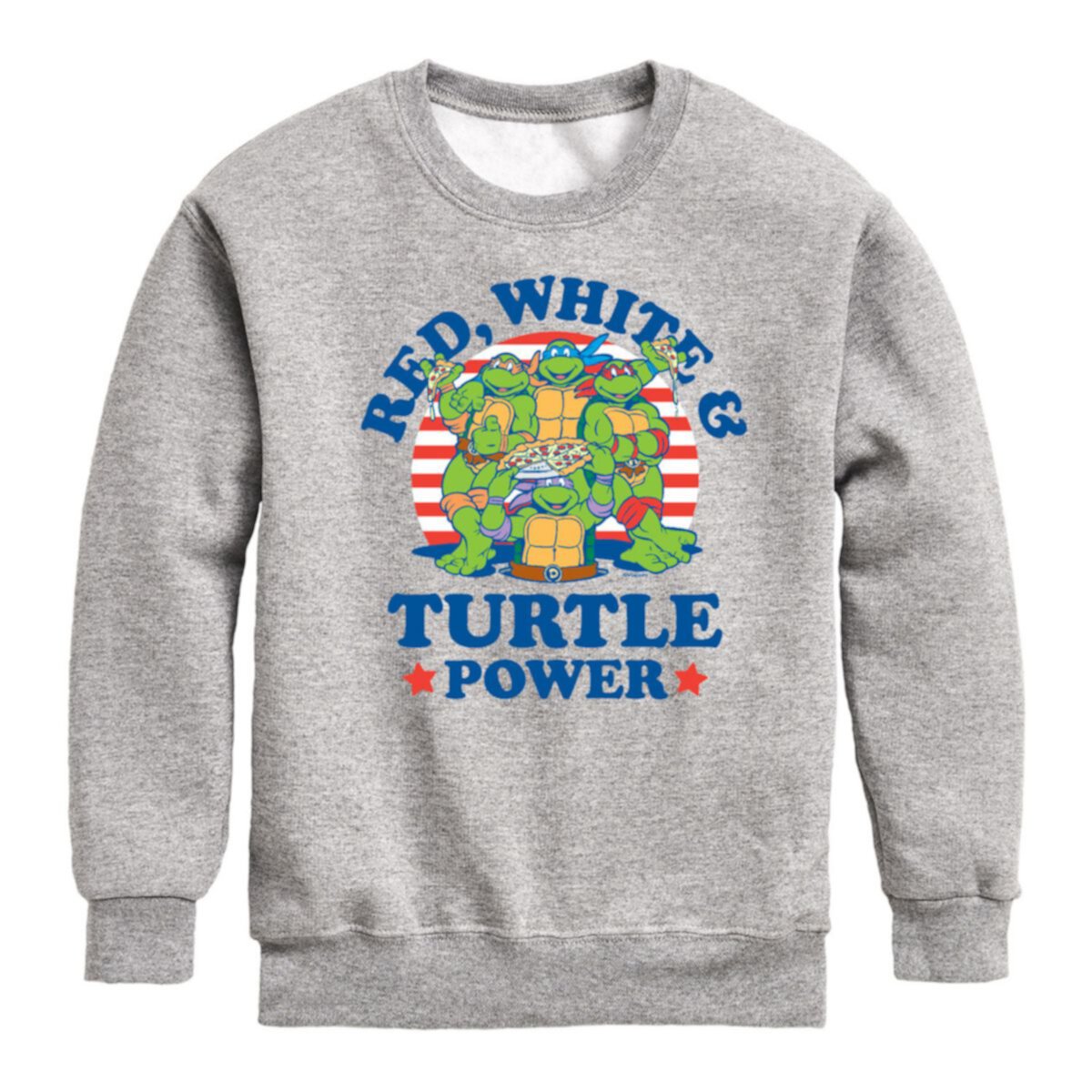 Джерси Nickelodeon Для мальчиков TMNT Red White Turtle Power Fleece Sweatshirt Nickelodeon