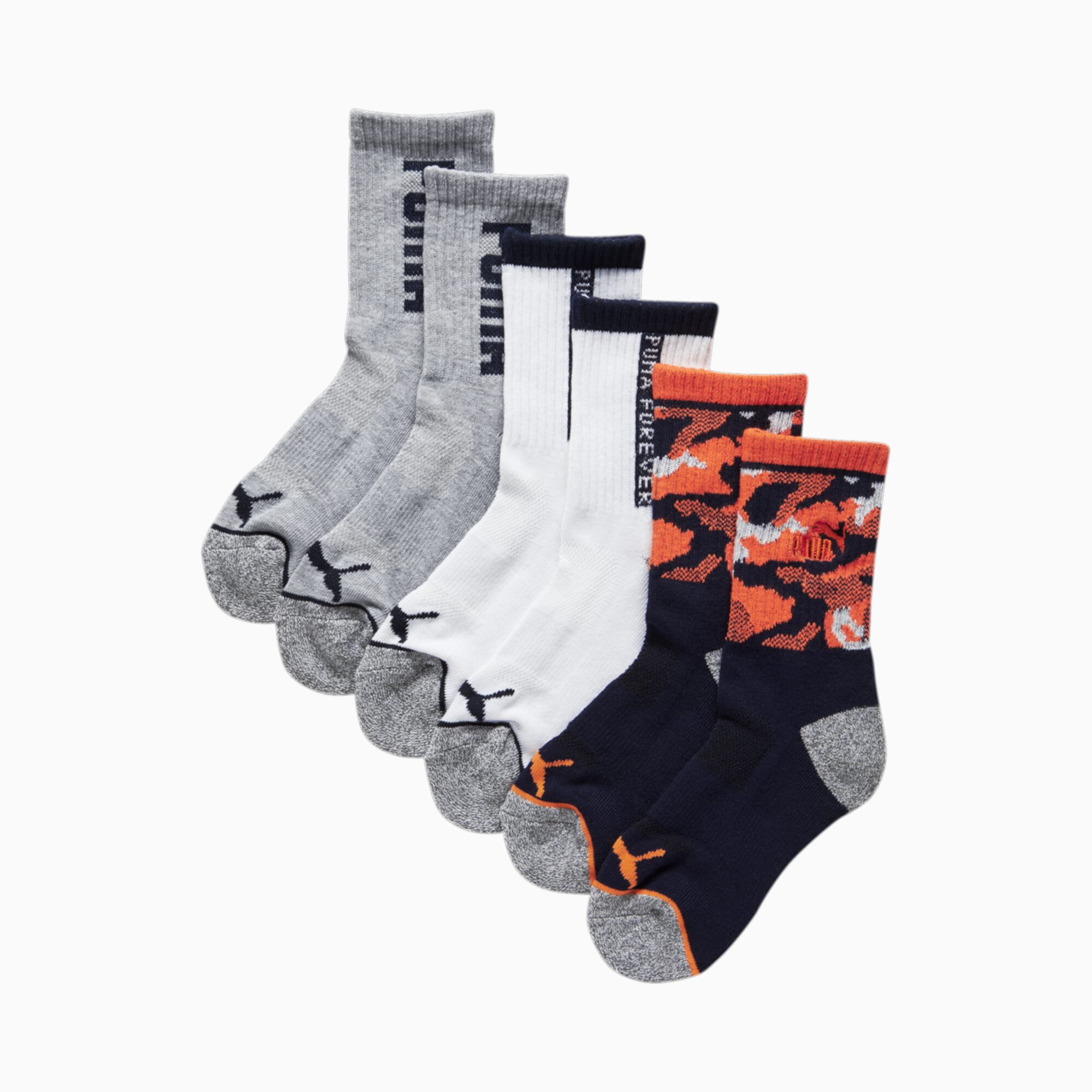 Boys' Half-Terry Quarter Length Socks (3 Pairs) PUMA
