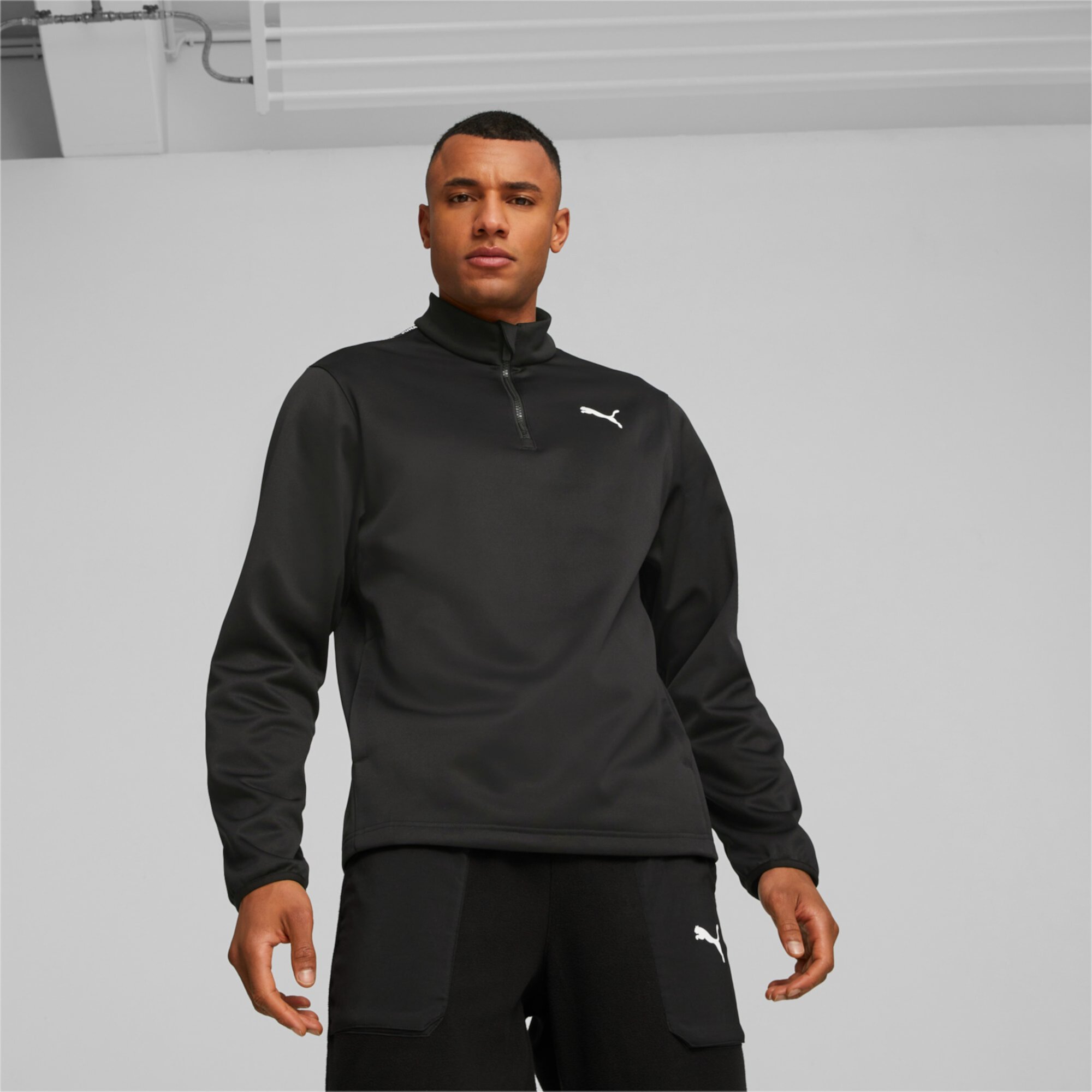 Мужская Флисовая кофта PUMA PWRFleece Quarter-zip PUMA