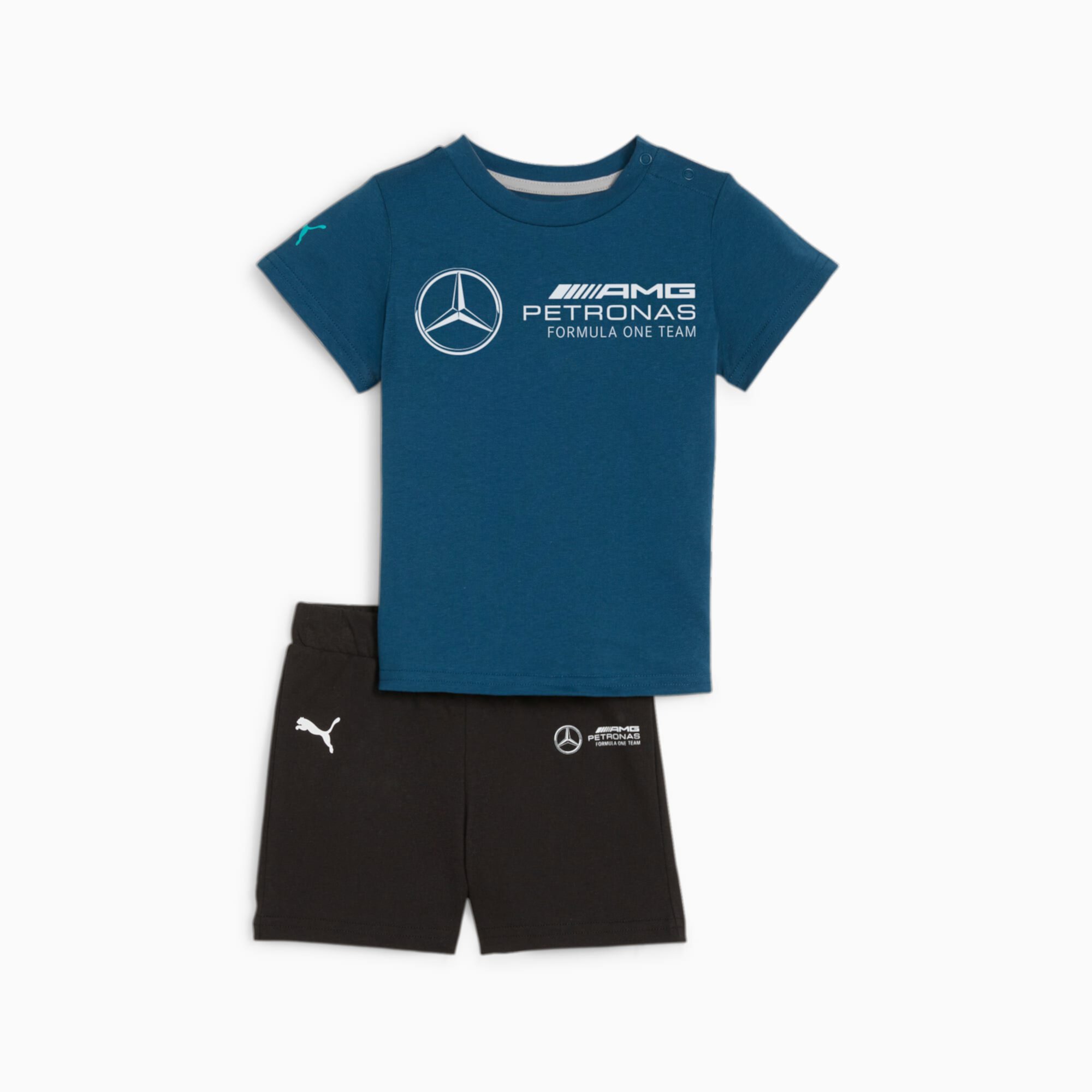 2-Piece Mercedes-AMG Petronas Motorsport Toddlers' Logo Tee Set PUMA