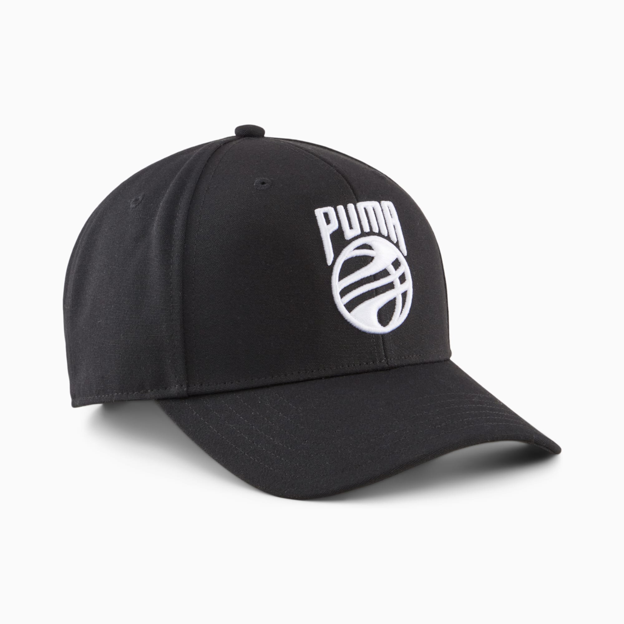 Кепка Basketball Pro с выгнутым козырьком, snapback, черная, с вышивкой логотипа PUMA