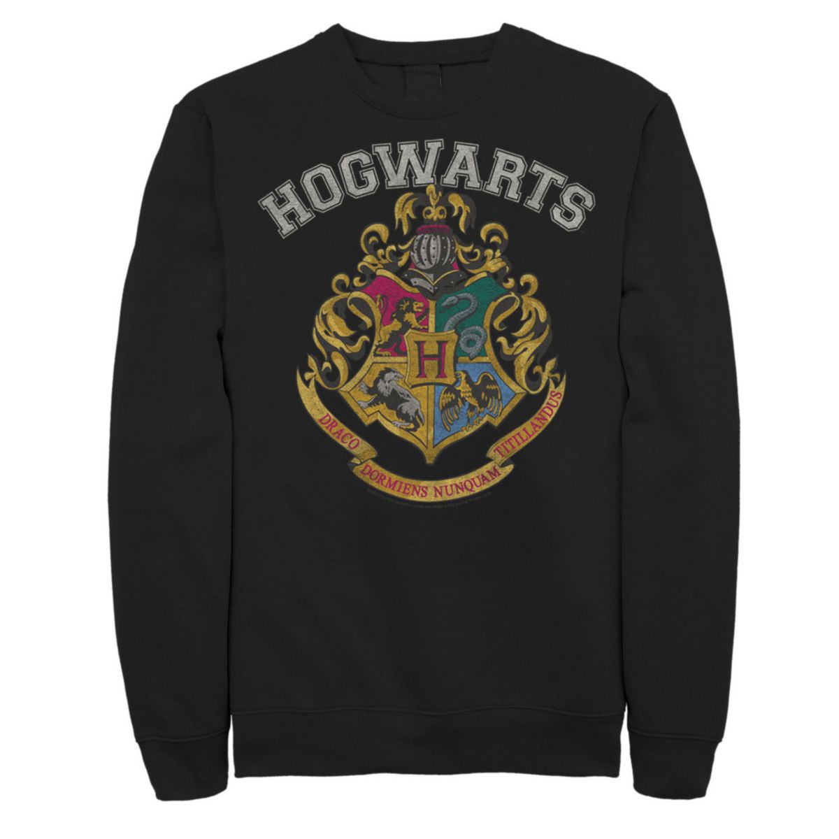 Big & Tall Harry Potter Hogwarts Vintage Crest Graphic Fleece Pullover Harry Potter