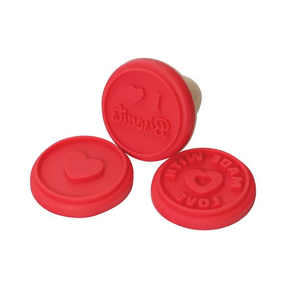 Baker's Secret Silicone Non-toxic Set of 3 Decorating Stamper 2.48&#34;x2.44&#34;x4.13&#34; Baker's Secret