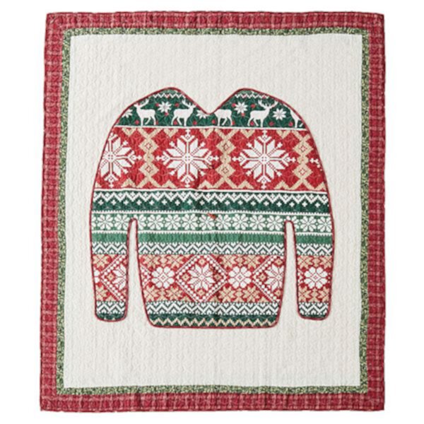 Greenland Home Fashions Christmas Sweater Throw Blanket Greenland Home Fashions