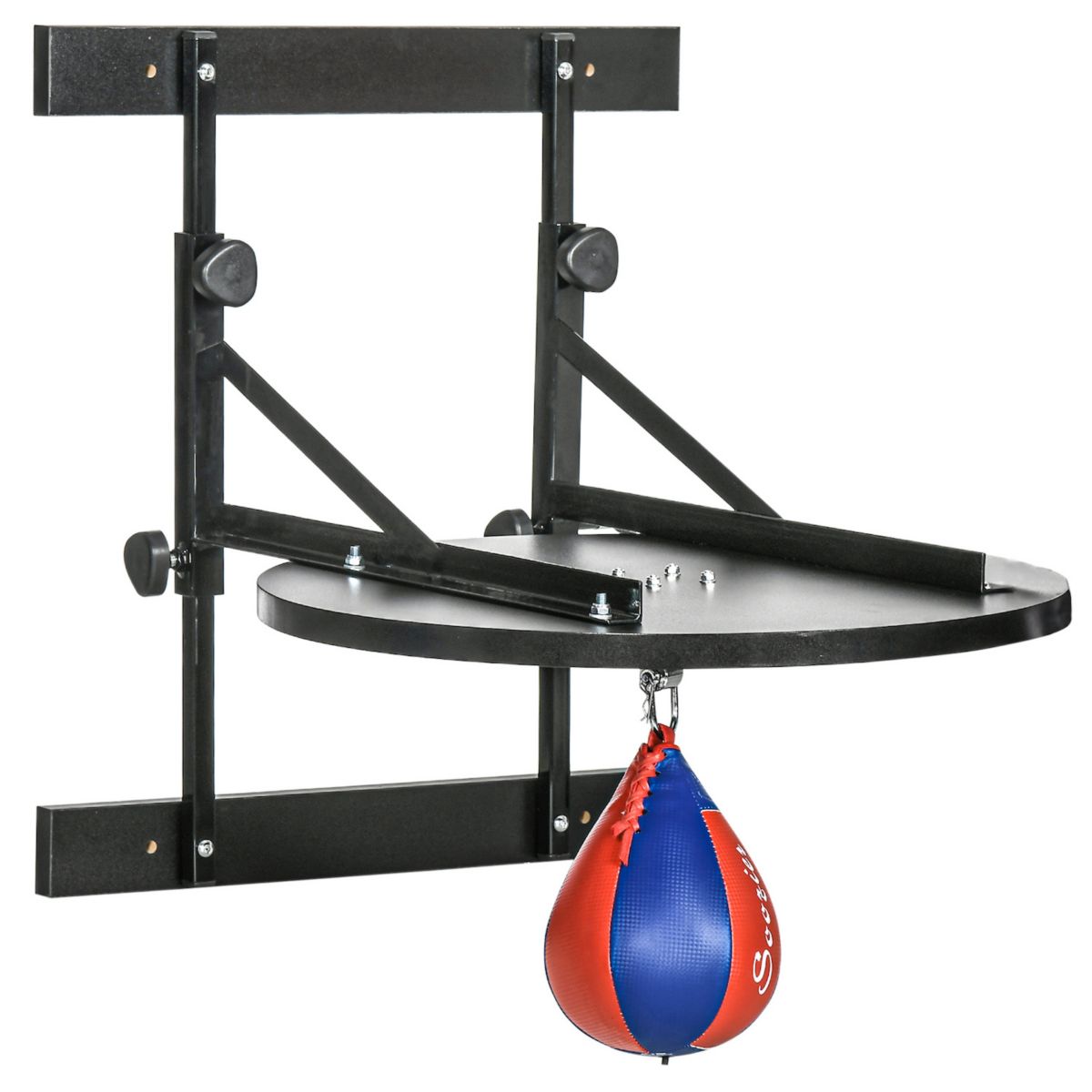 Soozier Adjustable Speed Bag Platform, Wall Mounted Speed Bags for Boxing, with 360-Degree Swive and 10'' Speedbag Soozier