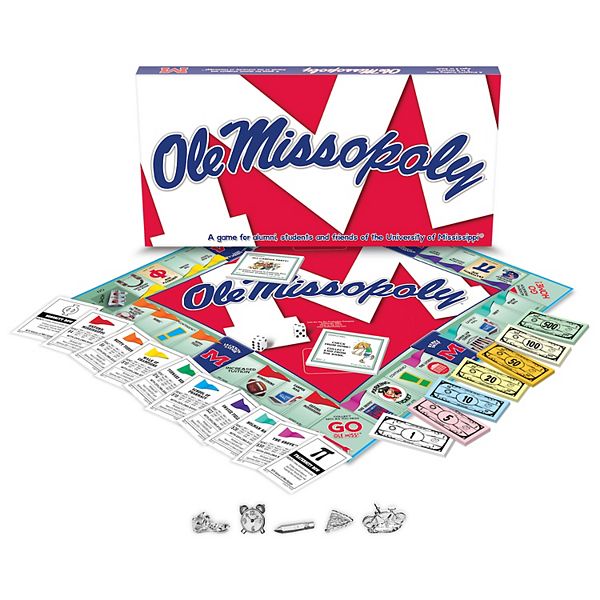 Настольная игра Ole Miss-opoly для 2-6 игроков, выполнена из картона и пластика, для детей от 8 лет и старше Late For The Sky