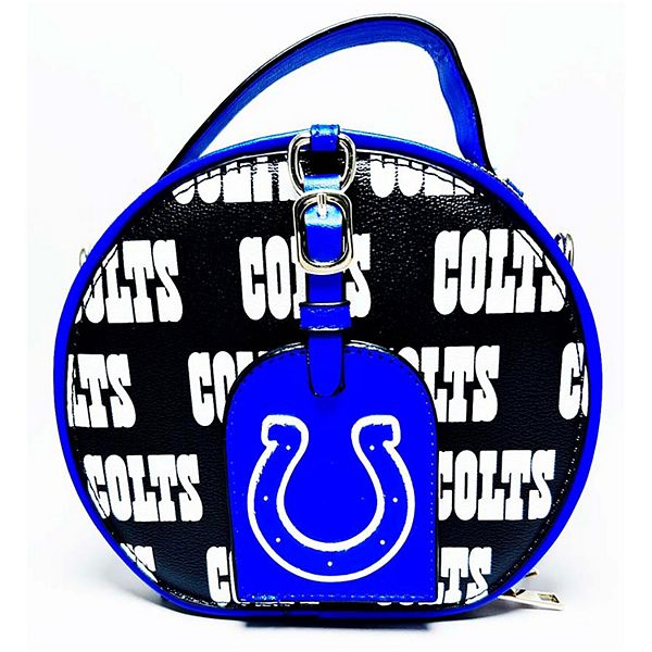 Сумка с круглым повторяющимся логотипом Indianapolis Colts, 100% веганская кожа, два кармана Unbranded