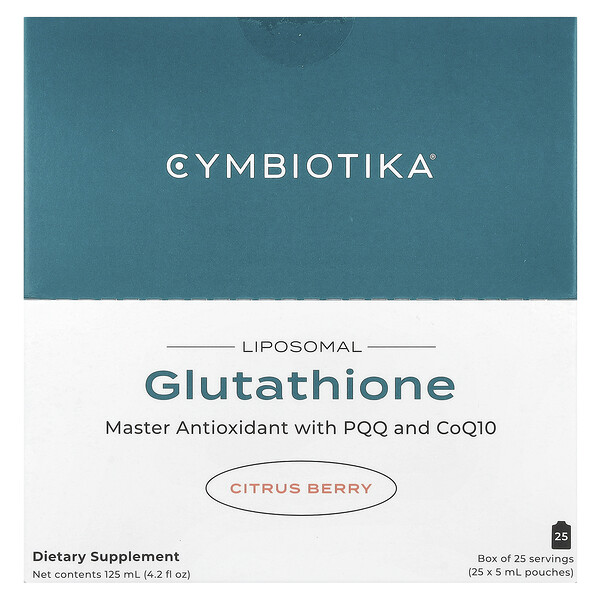 Glutathione, Liposomal, Citrus Berry, 25 Pouches, 5 ml Each Cymbiotika