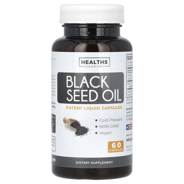 Black Seed Oil, 60 Capsules Healths Harmony