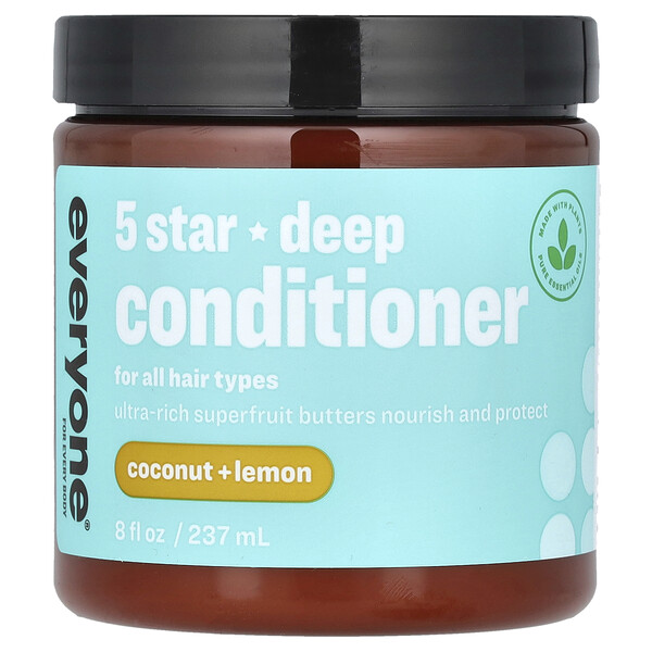 5 Star Deep Conditioner, For All Hair Types, Coconut + Lemon, 8 fl oz (237 ml) Everyone