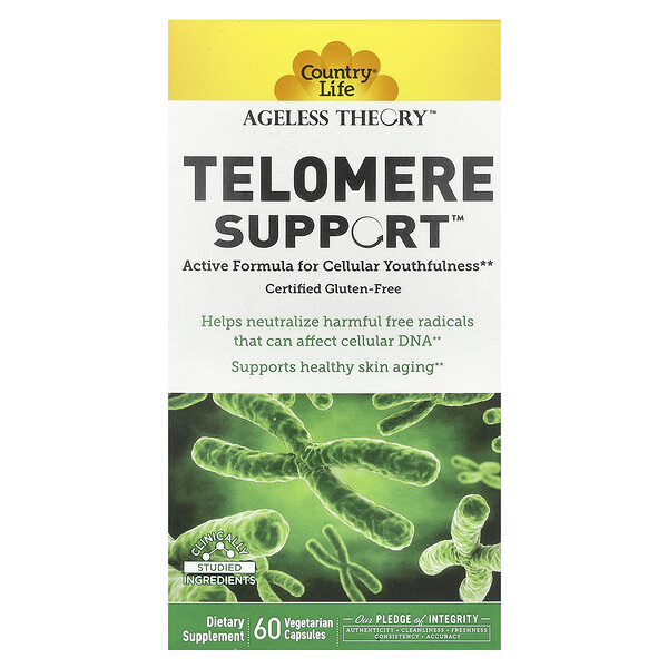 Ageless Theory, Telomere Support , 60 Vegetarian Capsule Country Life