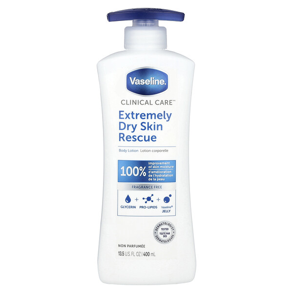 Clinical Care™, Extremely Dry Skin Rescue Body Lotion, Fragrance Free, 13.5 fl oz (400 ml) Vaseline
