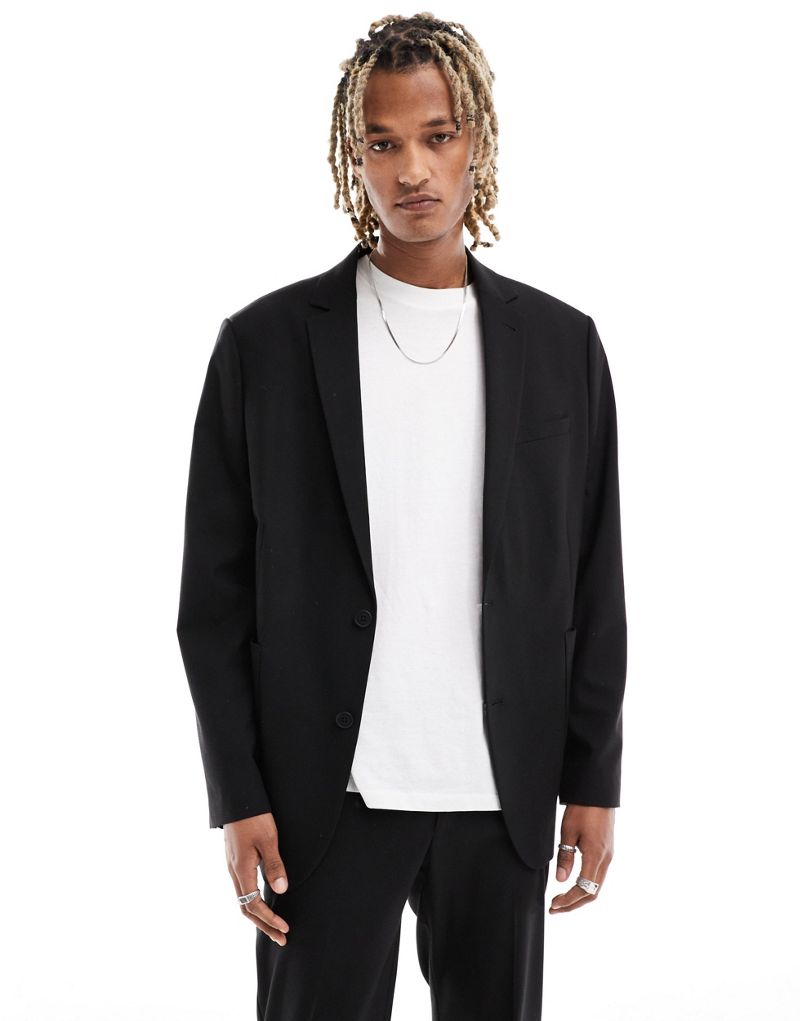 ASOS DESIGN oversized suit jacket in black ASOS DESIGN