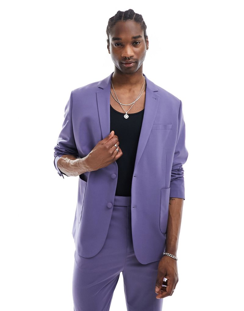 ASOS DESIGN oversized suit jacket in purple ASOS DESIGN