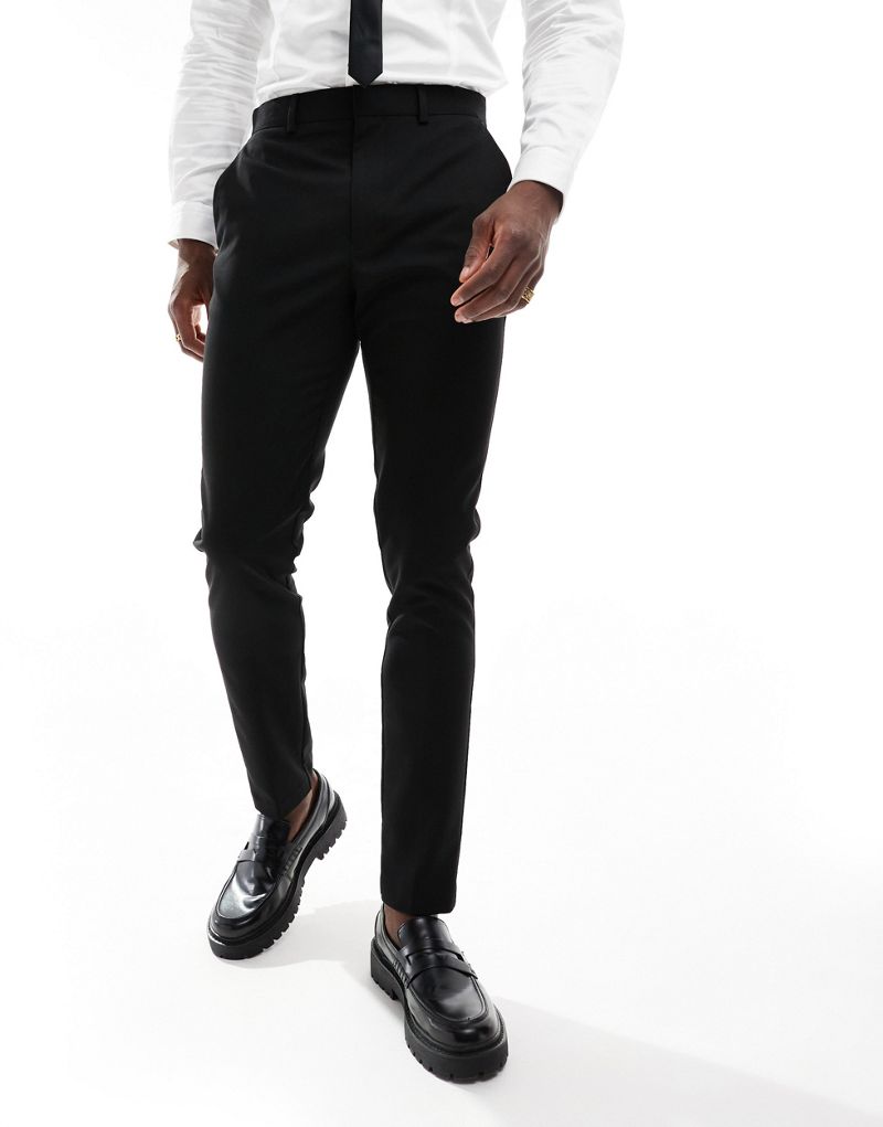 ASOS DESIGN new skinny suit pants in black ASOS DESIGN