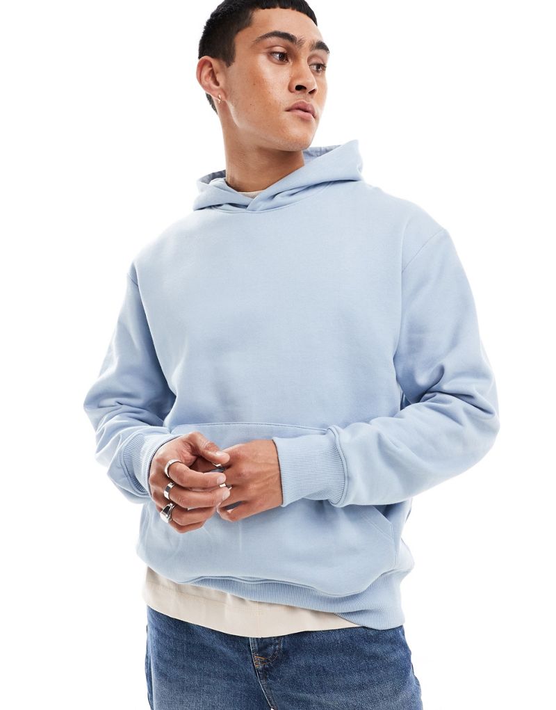 ASOS DESIGN heavyweight hoodie in blue ASOS DESIGN
