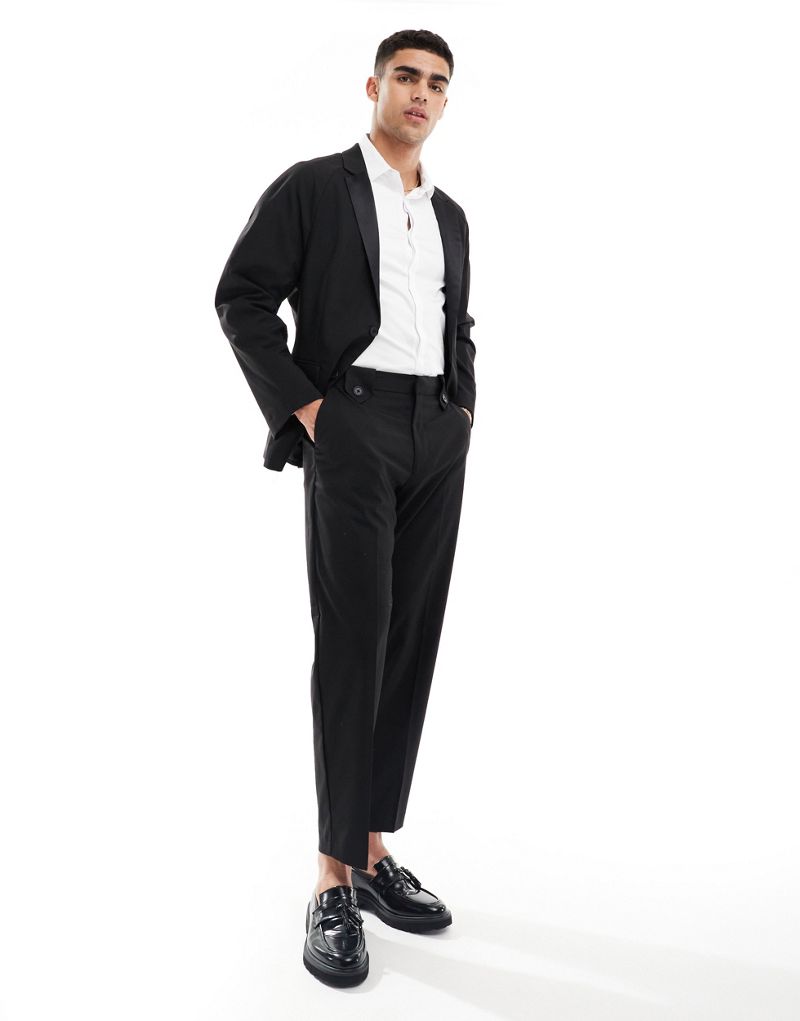ASOS DESIGN oversized blazer with cinch detail in black ASOS DESIGN