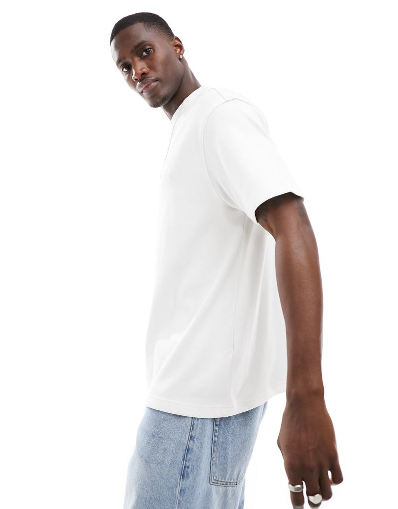 Another Influence boxy ribbed T-shirt in white Another Influence