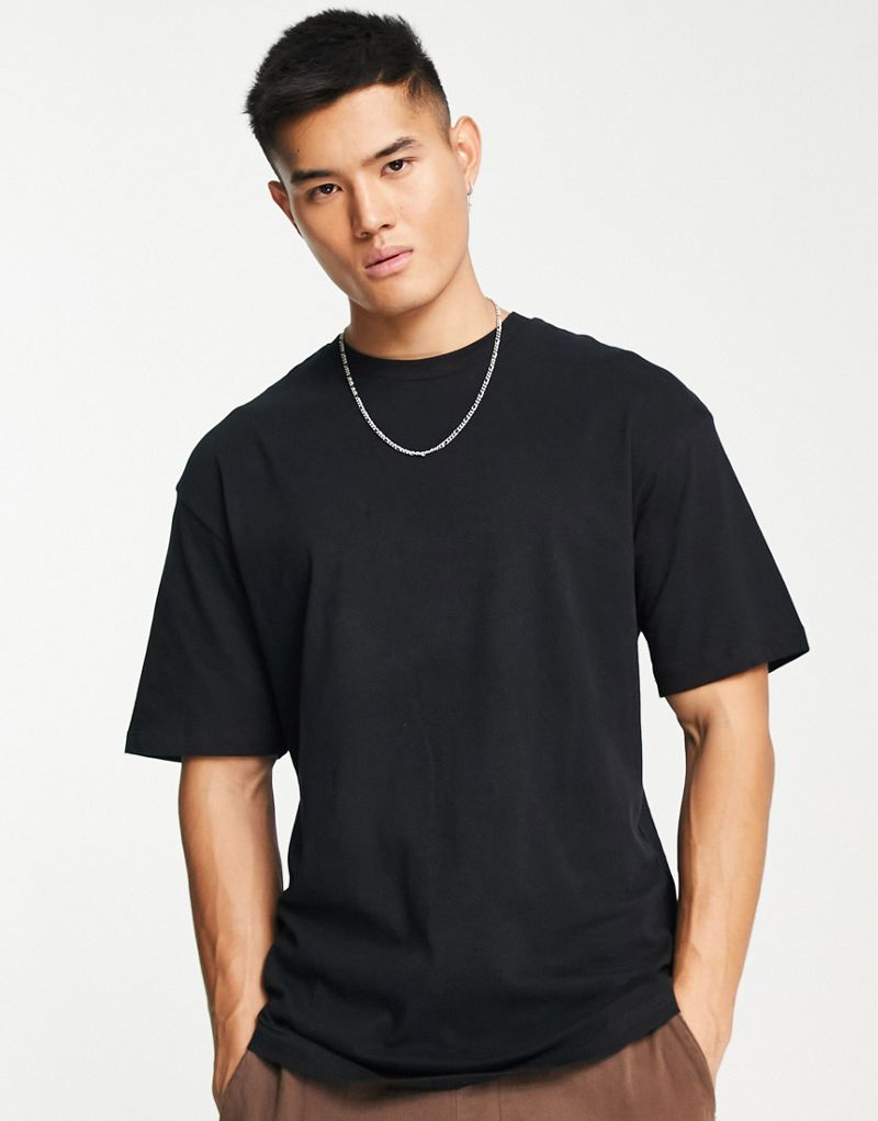 ADPT oversized box fit T-shirt in black  ADPT