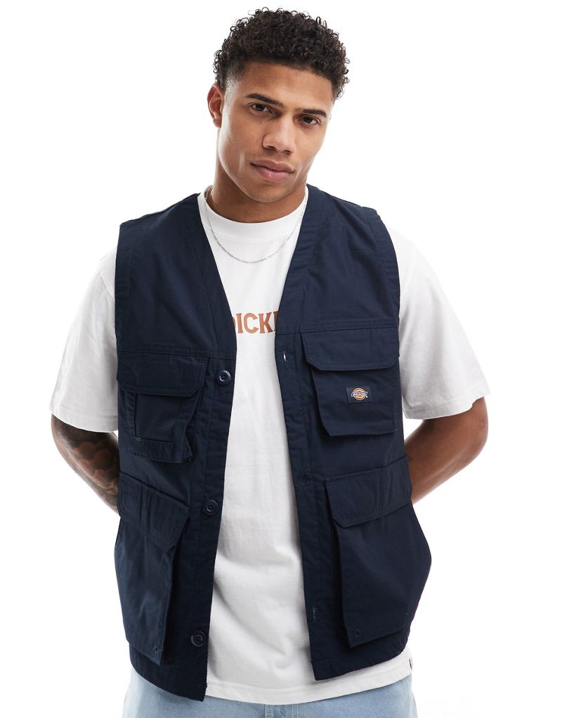 Dickies Fishersville tank top in dark navy Dickies