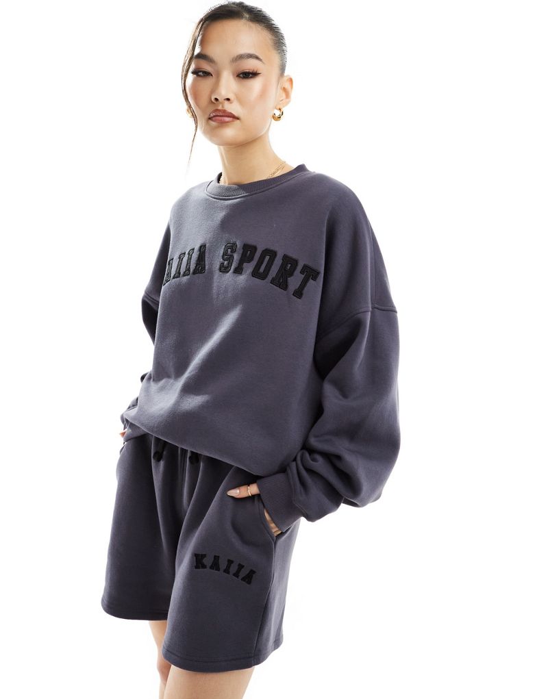 Kaiia logo sweatshirt in dark gray - part of a set Kaiia