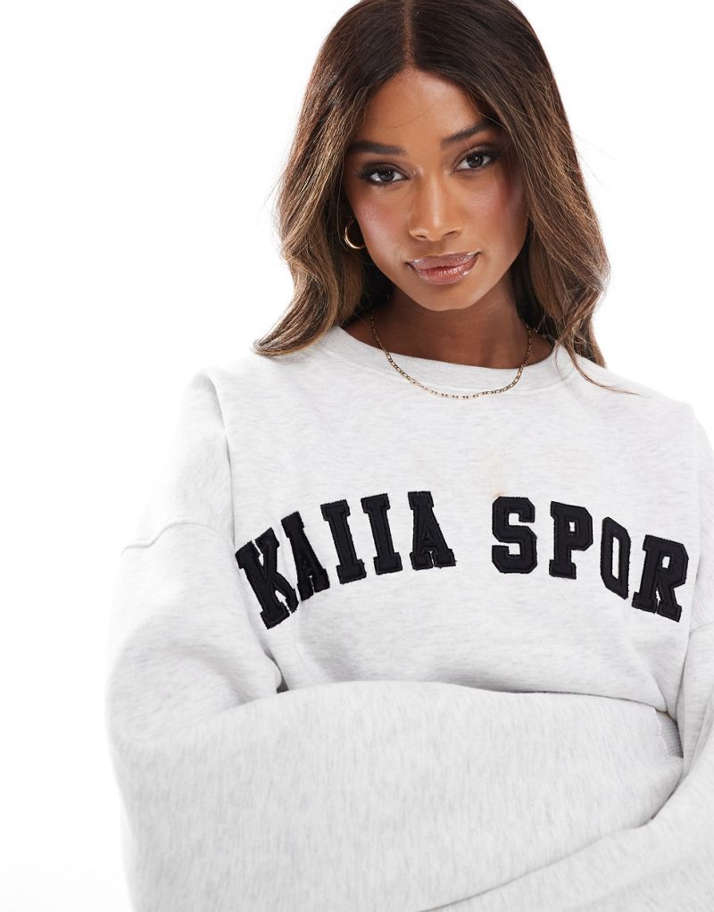 Kaiia logo sweatshirt in light gray Kaiia