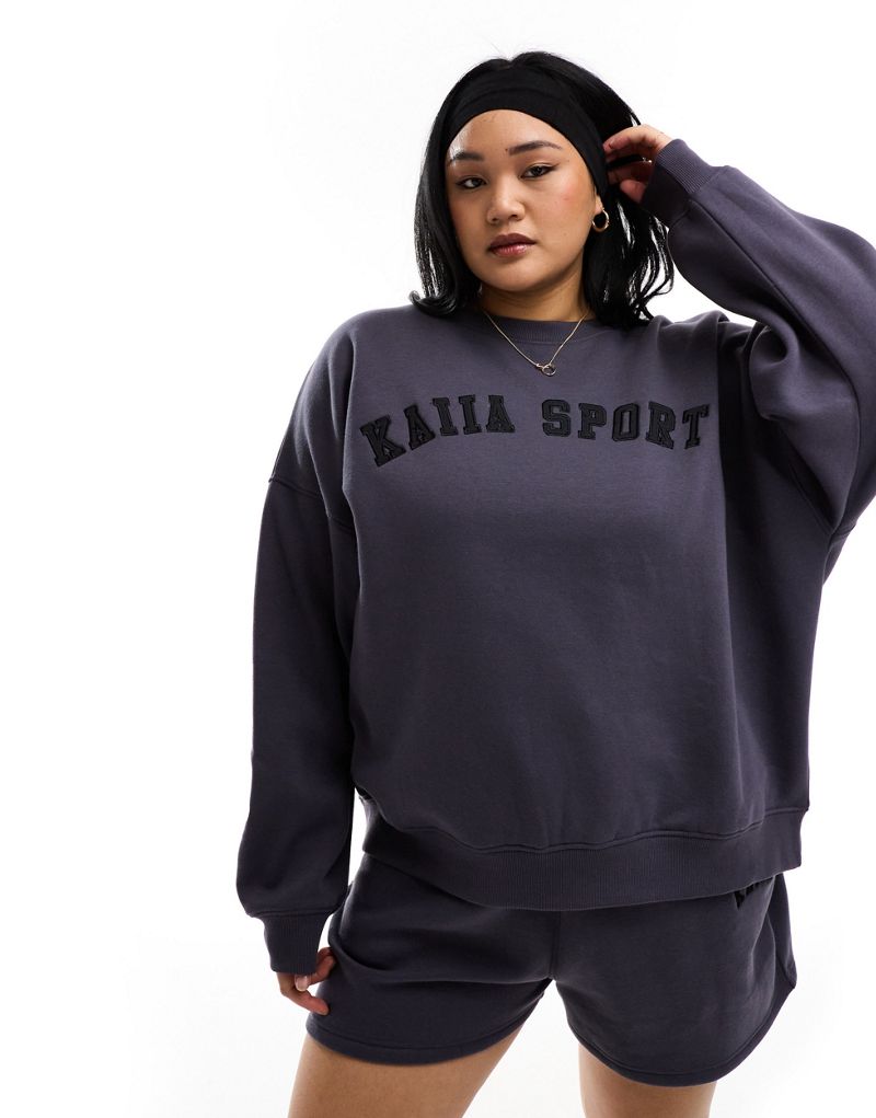 Kaiia Plus logo sweatshirt in dark gray - part of a set Kaiia