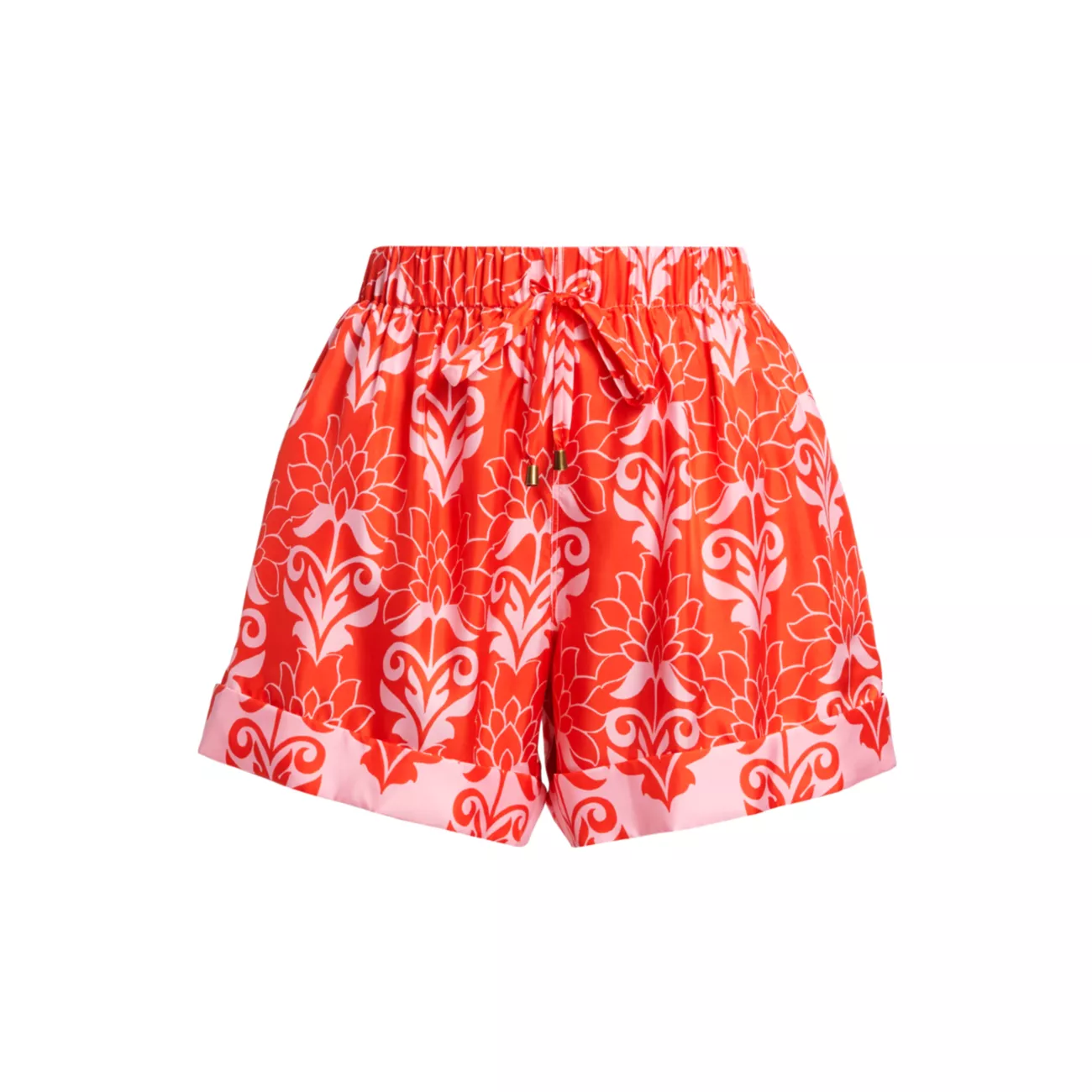 Coppins Floral Silk Shorts Figue